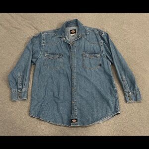 Dickies workwear denim jean shirt